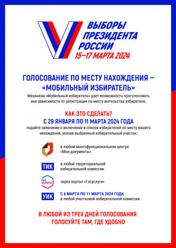ЦИК РФ. Выборы Президента РФ 15-17 марта 2024 г.